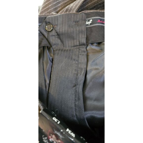 David Bishop NWT W34 X L30 Men's Black Pinstripe Dress Pants Made in Italy - Picture 14 of 14